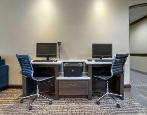 Well-equipped business center with PC, internet, and printer at Comfort Suites Alexandria, LA.