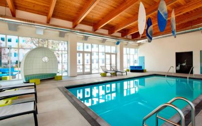 Refreshing indoor pool at Aloft SFO.