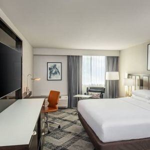 Day use room with work desk and natural light at DoubleTree By Hilton Washington DC North/Gaithersburg.