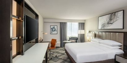 Day use room with work desk and natural light at DoubleTree By Hilton Washington DC North/Gaithersburg.