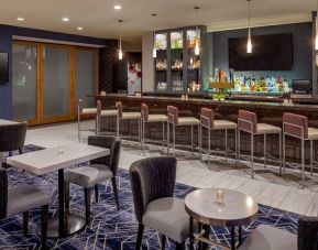 Comfortable lobby and coworking space at DoubleTree By Hilton Washington DC North/Gaithersburg.