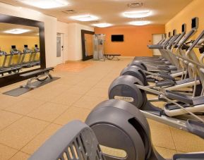 The hotel fitness center, which is equipped with assorted exercise machinery.