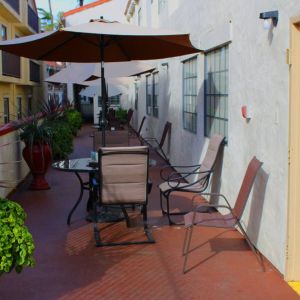 Outdoor seating available at Western Inn.