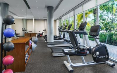 Well equipped fitness center at The Altair Hotel Bay Harbor.