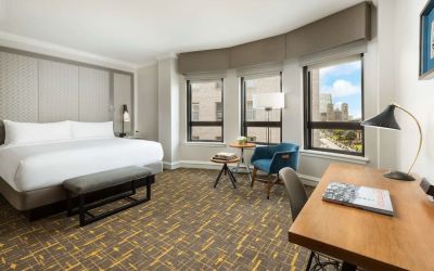 Spacious king room with natural light at Stanford Court San Francisco.