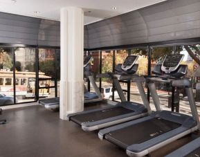 Well equipped fitness center with treadmills at Stanford Court San Francisco.