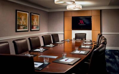 Professional meeting room at Boston Marriott Newton.