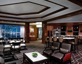 Lounge and coworking space at Sheraton Needham.