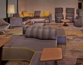 Comfortable lounge and coworking space at Courtyard Philadelphia City Avenue.