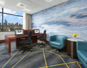 Dedicated business center with PC, internet, printers, and business desk at Courtyard Boston Cambridge.