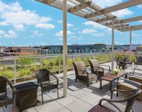 Rooftop terrace and coworking space at Hilton Garden Inn Washington DC / Georgetown Area.