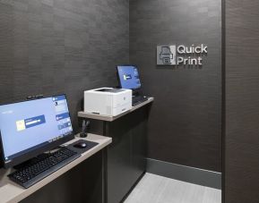 Dedicated business center with PC, printer, and internet at Courtyard By Marriott Houston Heights/I-10.