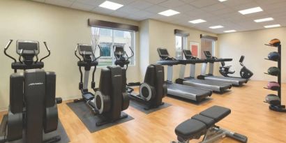 Fitness center available at Hyatt Place Portland Airport At Cascade Station.