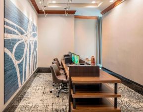 Business center with PC and internet at Courtyard By Marriott Boston Brookline.