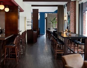 Dining and coworking space at The Boxer Boston.
