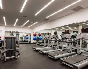 Equipped fitness center at Courtyard By Marriott Long Island City/New York Manhattan View.