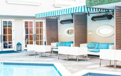 Refreshing outdoor pool at Maison 140 Beverly Hills.