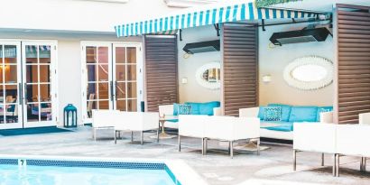 Refreshing outdoor pool at Maison 140 Beverly Hills.
