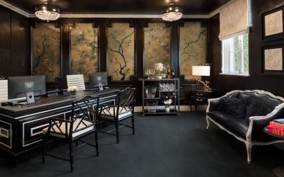 Business center at Maison 140 Beverly Hills.
