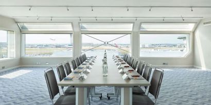 Professional meeting room at Hyatt Place London Heathrow Airport.