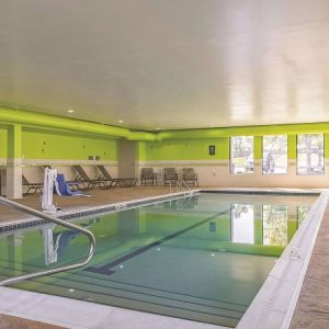 Refreshing indoor pool at La Quinta Inn & Suites Cleveland Airport West.