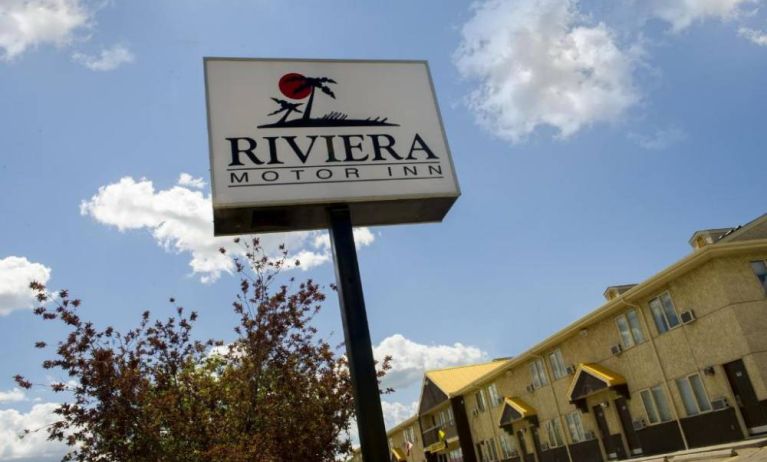 Hotel exterior at Riviera Motor Inn.