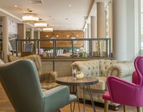 Lounge and coworking space at Hilton Garden Inn Bristol City Centre.