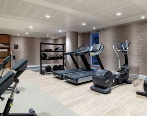 Well equipped fitness center at Hilton Garden Inn London Heathrow Terminals 2 And 3.