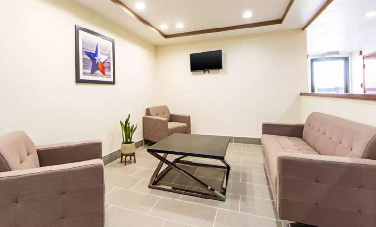 Lobby and coworking lounge at Quality Inn Greenville I-30.
