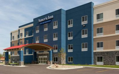 Hotel exterior at AmericInn By Wyndham Sioux Falls North.