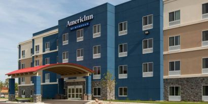 Hotel exterior at AmericInn By Wyndham Sioux Falls North.