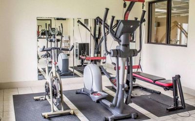 Fitness center available at Norwood Inn Statefare Grounds.