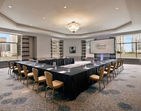 Professional meeting room at Fairmont Chicago at Millennium Park.