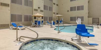 Refreshing seasonal outdoor pool at Comfort Inn & Suites Albuquerque Downtown.