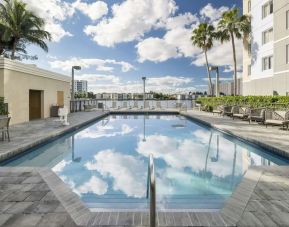 Stunning outdoor pool at Homewood Suites By Hilton Miami Airport-Blue Lagoon.