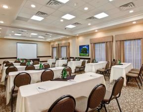 Professional meeting room at Homewood Suites By Hilton Burlington.