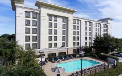 Refreshing outdoor pool at Hampton Inn Dallas-Irving-Las Colinas.