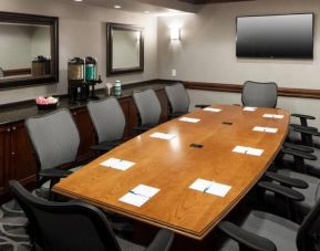 Professional meeting room at Homewood Suites By Hilton Denton.