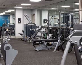 Equipped fitness center at DoubleTree By Hilton Stoke On Trent.