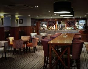 Bar and coworking space at DoubleTree By Hilton Stratford-upon-Avon.