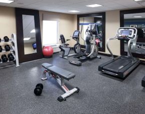 Well equipped fitness center at Hampton Inn & Suites Gainesville-Downtown.