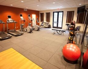 Equipped fitness center at Homewood Suites By Hilton Lafayette-Airport, LA.