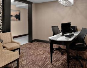Business center with PC, internet, and printer at Homewood Suites By Hilton Lafayette-Airport, LA.