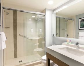 Guest bathroom with shower at Hyatt Place Charleston - Historic District.