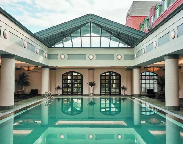 Stunning indoor pool at The Charleston Place.