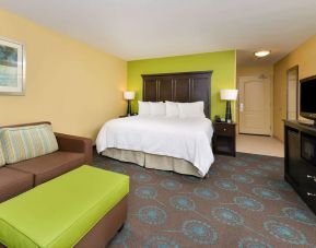 Spacious delux king room at Hampton Inn Iowa City/University Area.