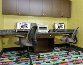 Dedicated business center at Hampton Inn Iowa City/University Area.