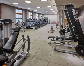Fitness center available at Hilton Berlin.
