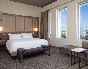 Delux king with natural light at H Hotel Los Angeles, Curio Collection By Hilton.