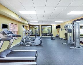 Equipped fitness center at Homewood Suites By Hilton Shreveport.